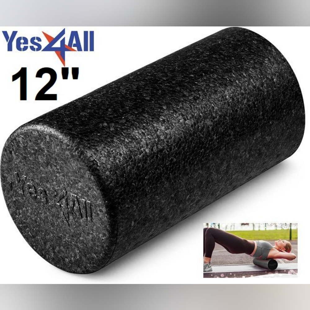 Yes4All Black Foam Roller 12"